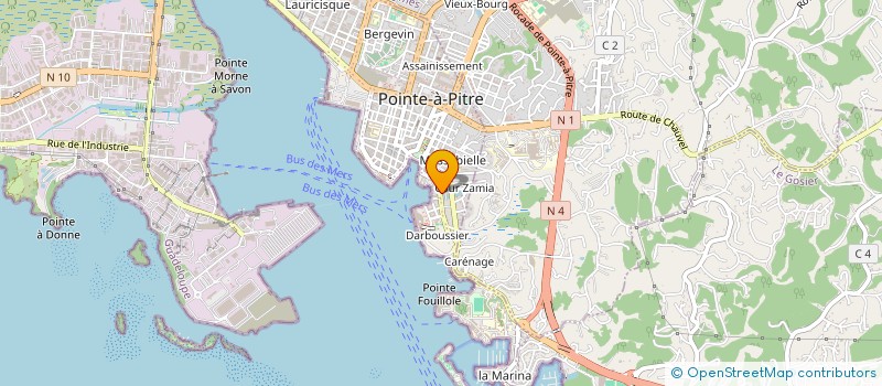 localisation de l'entreprise P AND T  POINTE A PITRE