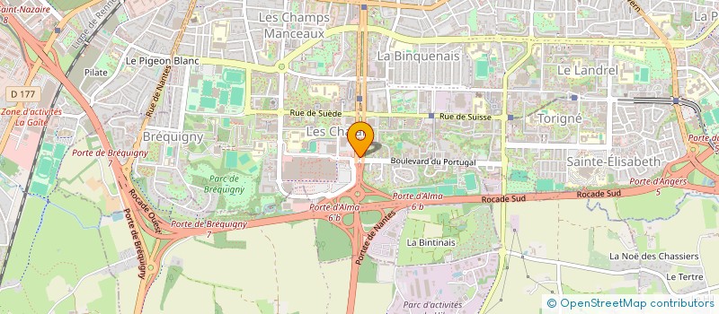localisation de l'entreprise P.B.  RENNES