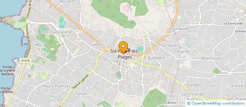 localisation de l'entreprise P&B à SIX-FOURS-LES-PLAGES