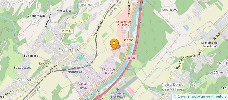 localisation de l'entreprise P.B.A.C.  TOURNON