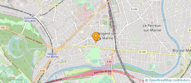localisation de l'entreprise P.B.A.G.  NOGENT-SUR-MARNE
