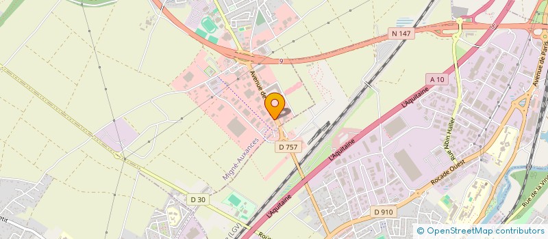 localisation de l'entreprise P.B. AUTOMOBILES  MIGNE-AUXANCES