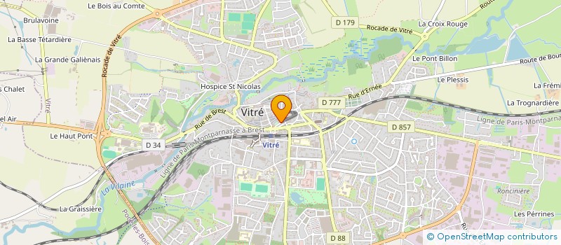 localisation de l'entreprise P.B. BORDERIE  VITRE