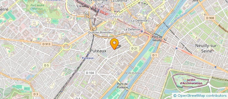 localisation de l'entreprise P.B COMMUNICATION VISUELLE  PUTEAUX