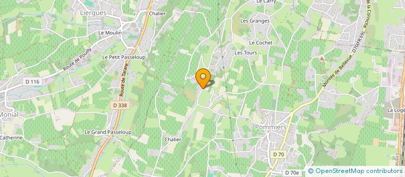 localisation de l'entreprise P.B.D.  POMMIERS