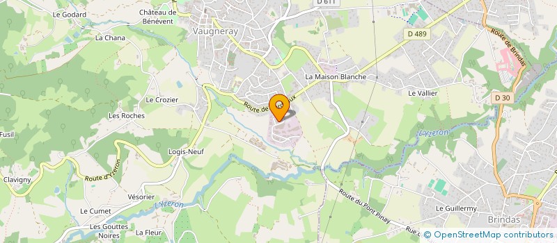 localisation de l'entreprise P&B ENTERTAINMENT  VAUGNERAY