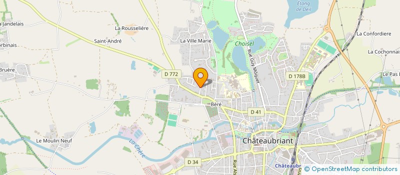 localisation de l'entreprise P.B.F.  CHATEAUBRIANT