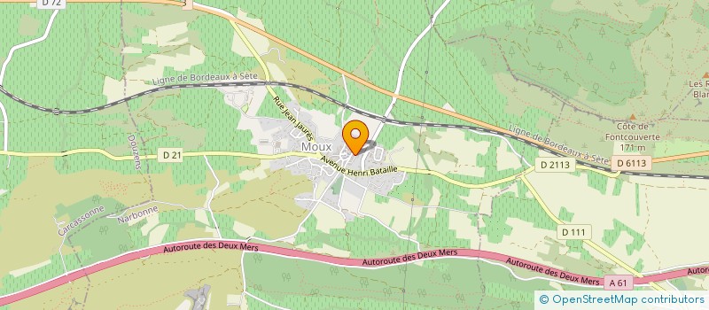 localisation de l'entreprise P.B.H. PROTECTION DES BOIS ET DE L'HABITAT à MOUX