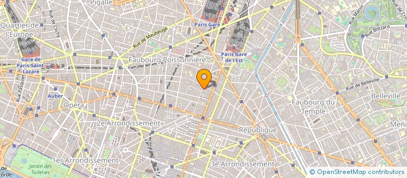 localisation de l'entreprise P.B.I.  PARIS