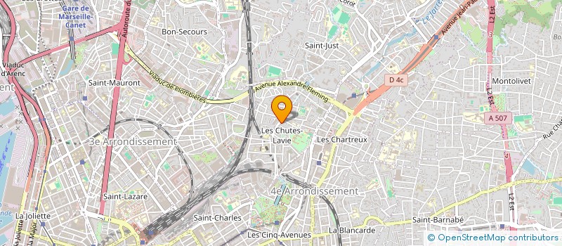 localisation de l'entreprise P B M (PROVENCALE DU BATIMENT MODERNE) à MARSEILLE