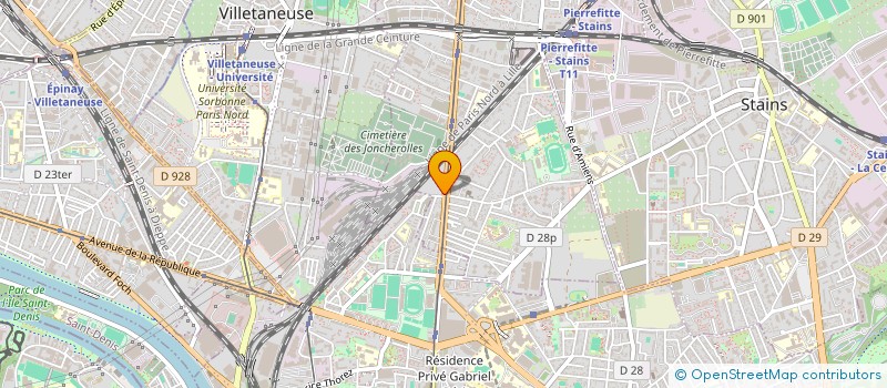 localisation de l'entreprise P.B.M. SARL à PIERREFITTE-SUR-SEINE