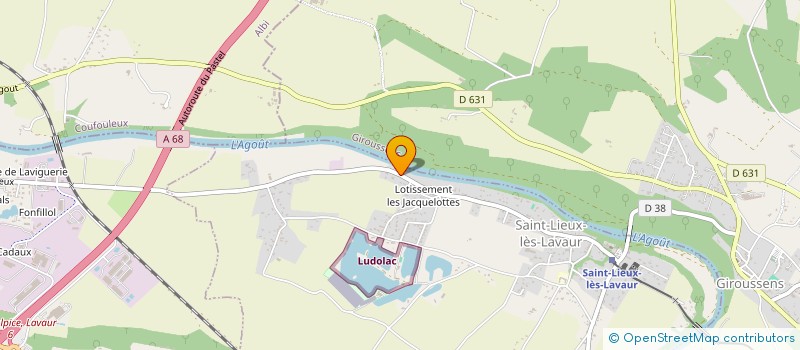 localisation de l'entreprise P.B.M.V PLATRERIE  SAINT-LIEUX-LES-LAVAUR