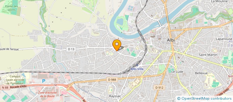 localisation de l'entreprise P.B.P. à ALBI