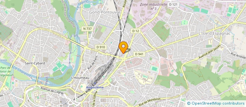 localisation de l'entreprise P.B.R à ANGOULEME