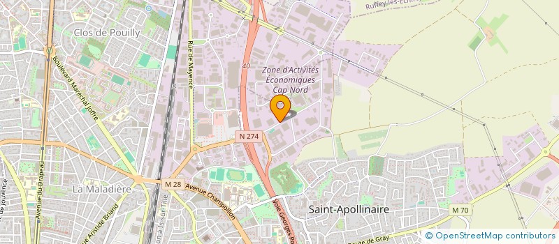 localisation de l'entreprise P.B. SECURITE à SAINT-APOLLINAIRE