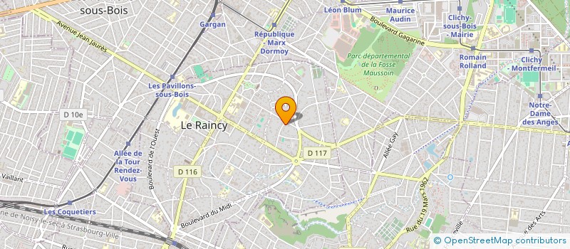 localisation de l'entreprise P C A  LE RAINCY
