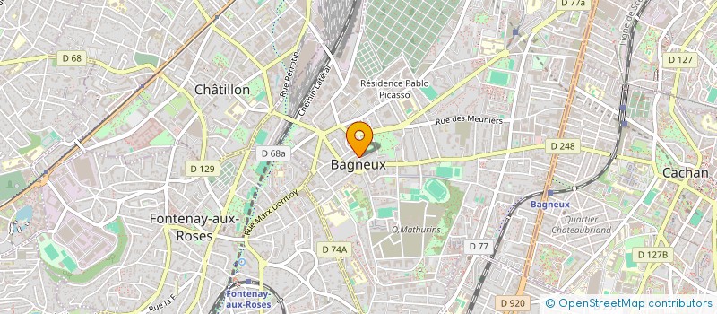 localisation de l'entreprise P.C.E.M RENOV à BAGNEUX