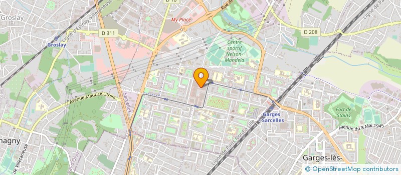 localisation de l'entreprise P.C.F. BAT  SARCELLES