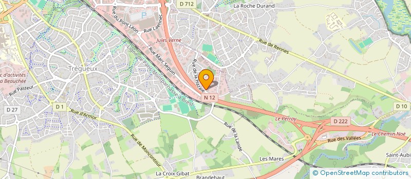 localisation de l'entreprise P.C.G.  TREGUEUX