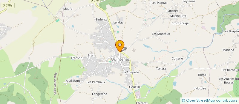 localisation de l'entreprise P.C.H. à QUINTENAS
