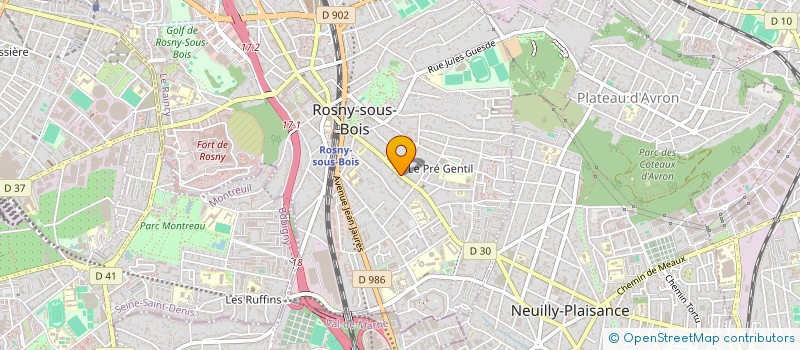 localisation de l'entreprise P.C.I à ROSNY-SOUS-BOIS