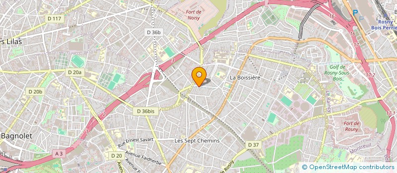 localisation de l'entreprise P.C.M. BAT à MONTREUIL