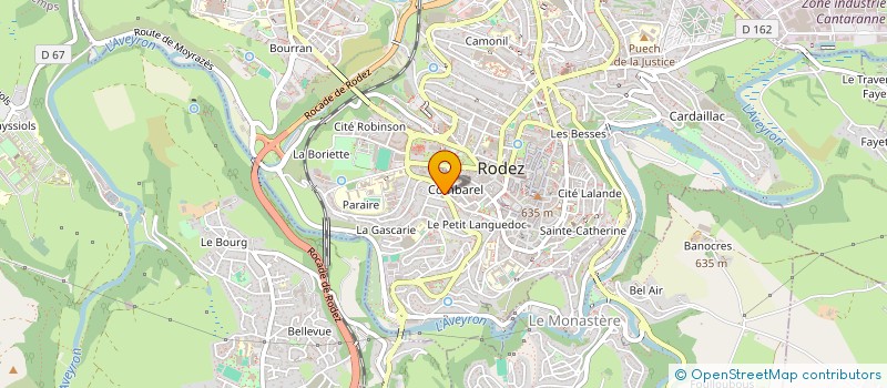 localisation de l'entreprise P.C.M.K.  RODEZ