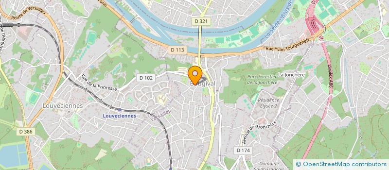 localisation de l'entreprise P.C.P.  BOUGIVAL