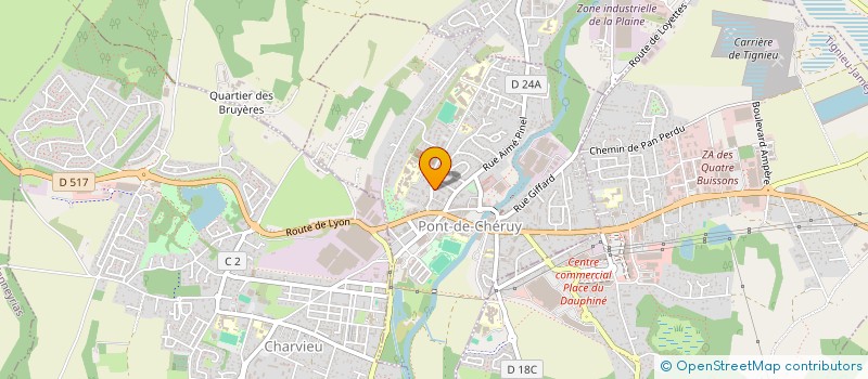 localisation de l'entreprise P.C.P  CHARVIEU-CHAVAGNEUX