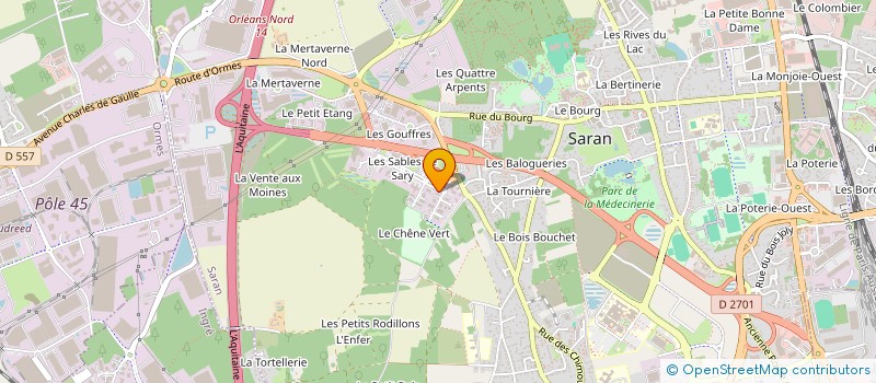 localisation de l'entreprise P.C.R à SARAN