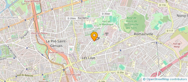 localisation de l'entreprise P C R X à LES LILAS