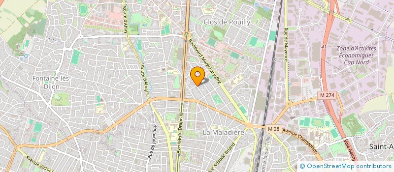 localisation de l'entreprise P&D à DIJON