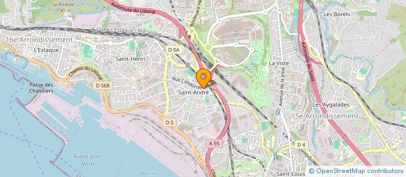 localisation de l'entreprise P.D.B (PEINTURE DECORATION DU BATIMENT)  MARSEILLE