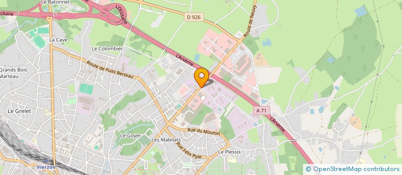 localisation de l'entreprise P.D.M. FINANCES  VIERZON