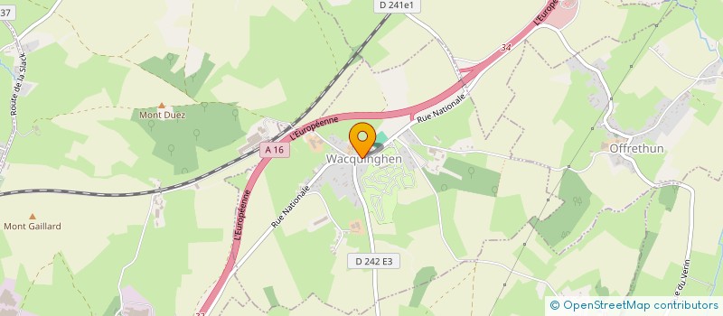 localisation de l'entreprise P&E  WACQUINGHEN