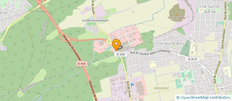 localisation de l'entreprise P.E.A. à WITTENHEIM