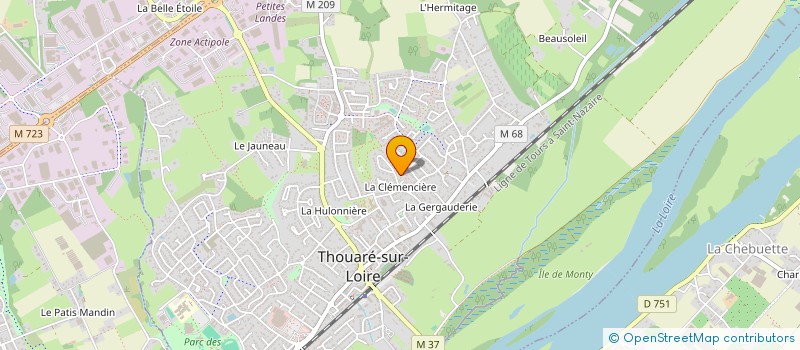 localisation de l'entreprise P.E.B  THOUARE-SUR-LOIRE
