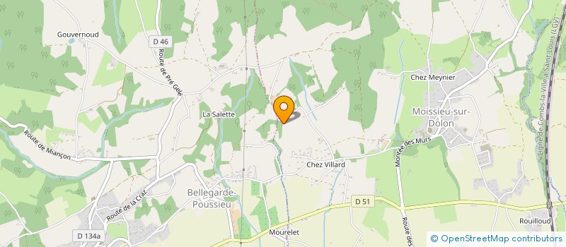 localisation de l'entreprise P.E. FRANCE  MOISSIEU-SUR-DOLON