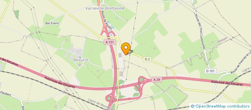 localisation de l'entreprise P.E.G. à VARNEVILLE-BRETTEVILLE