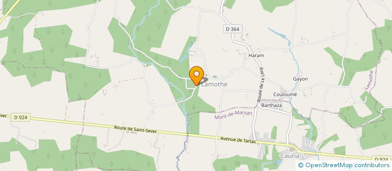 localisation de l'entreprise P.E HOUSE  LAMOTHE