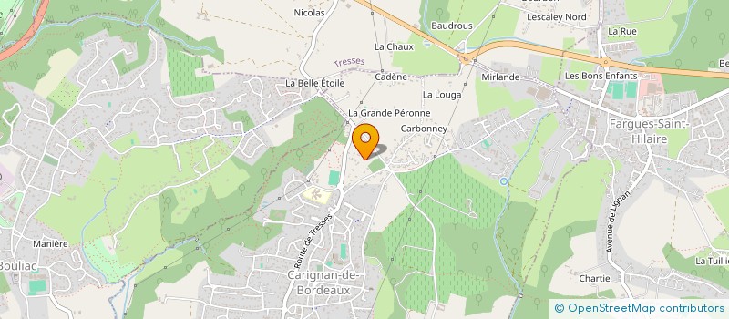 localisation de l'entreprise P.E.L.M.  CARIGNAN-DE-BORDEAUX