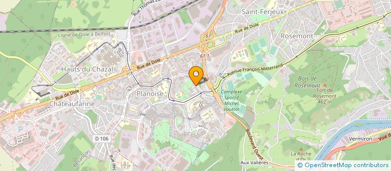 localisation de l'entreprise P.E.P.E.POSE  BESANCON