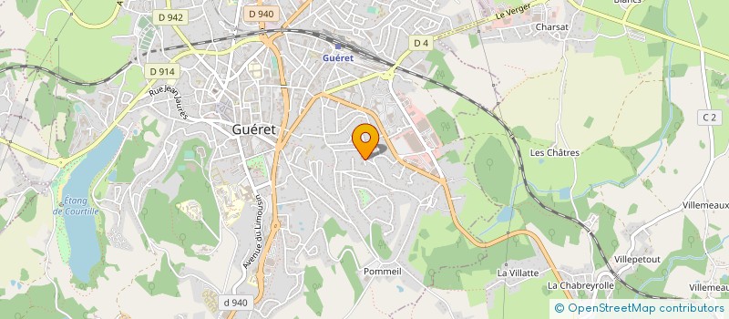 localisation de l'entreprise P.E.P.S. 23 (POUR L'ENTRETIEN PHYSIQUE ET LA SANTE 23) à GUERET