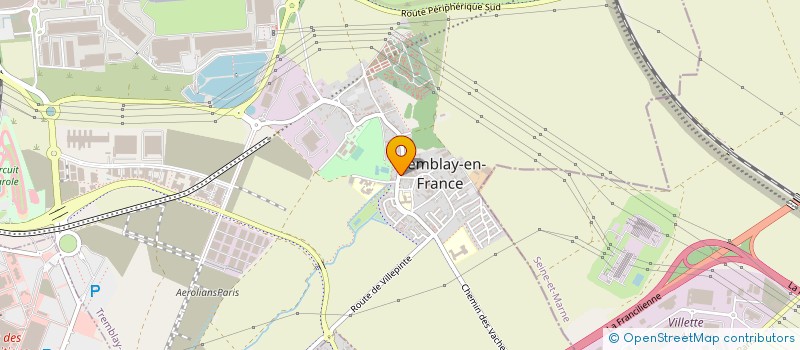 localisation de l'entreprise P.E.S à TREMBLAY-EN-FRANCE