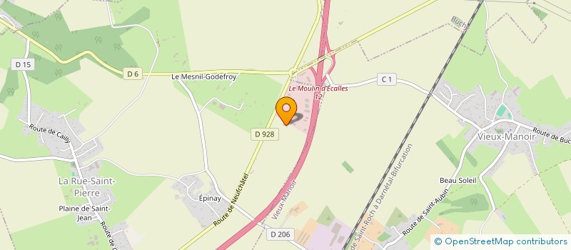 localisation de l'entreprise P.E.S. - ELECTRICITE  LA RUE-SAINT-PIERRE