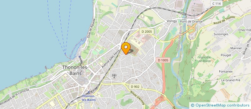 localisation de l'entreprise P.E.S.K à THONON LES BAINS