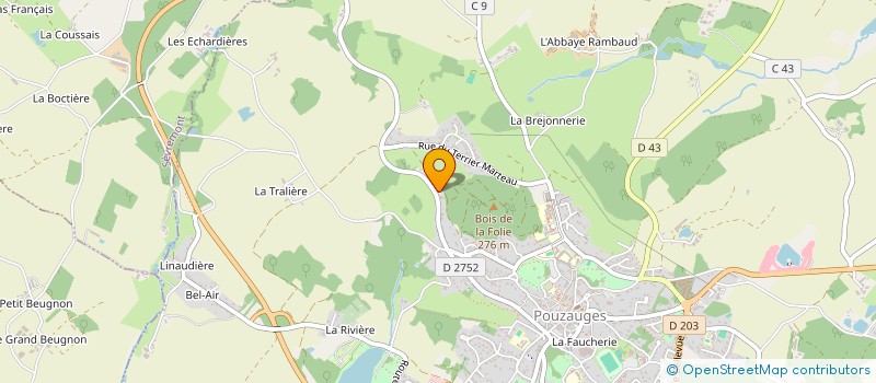 localisation de l'entreprise P E Z A C STE  POUZAUGES