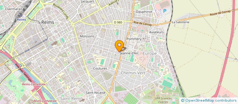 localisation de l'entreprise P ET F STUDIOS PRE-MASTERING  REIMS