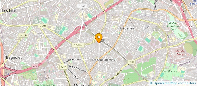 localisation de l'entreprise P ET H CONSEIL à MONTREUIL
