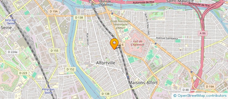 localisation de l'entreprise P ET P DESIGN à ALFORTVILLE